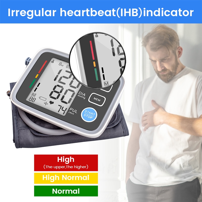 Upper Arm Blood Pressure Monitor Bluetooth-compatible Automatic Tonometer Blood Sphygmomanometer Pulse Heart Beat Rate Meter